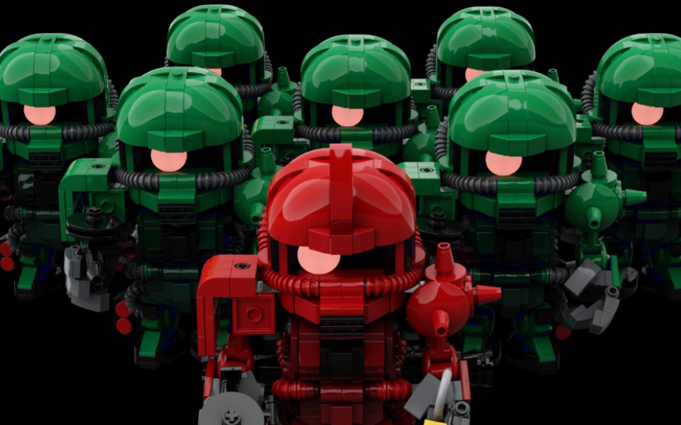 原创扎古乐高moc,吉翁公国万岁,鸡鸡翁,鸡鸡翁