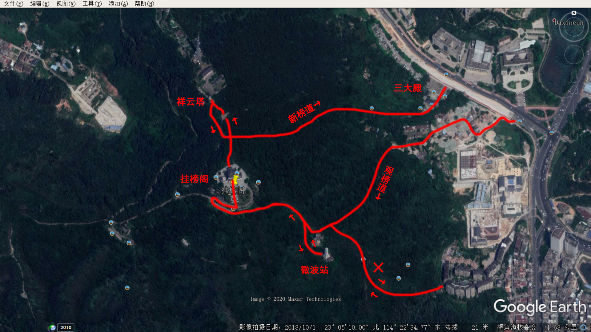 惠州高榜山地图图片