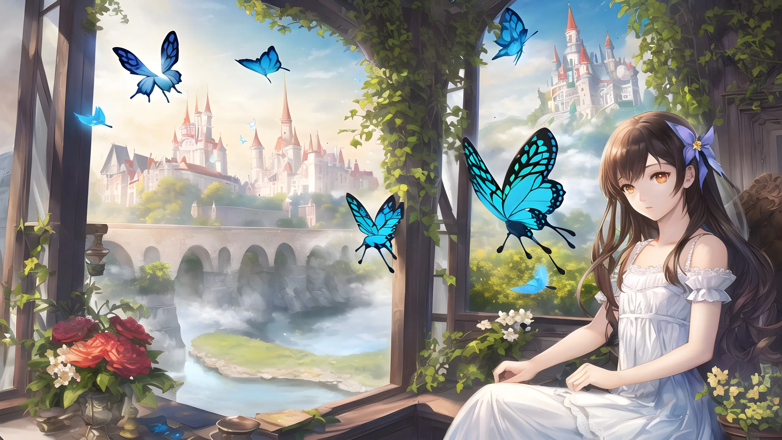 唯美动漫手绘风ai绘画壁纸手机电脑高清壁纸 图集动漫二次元