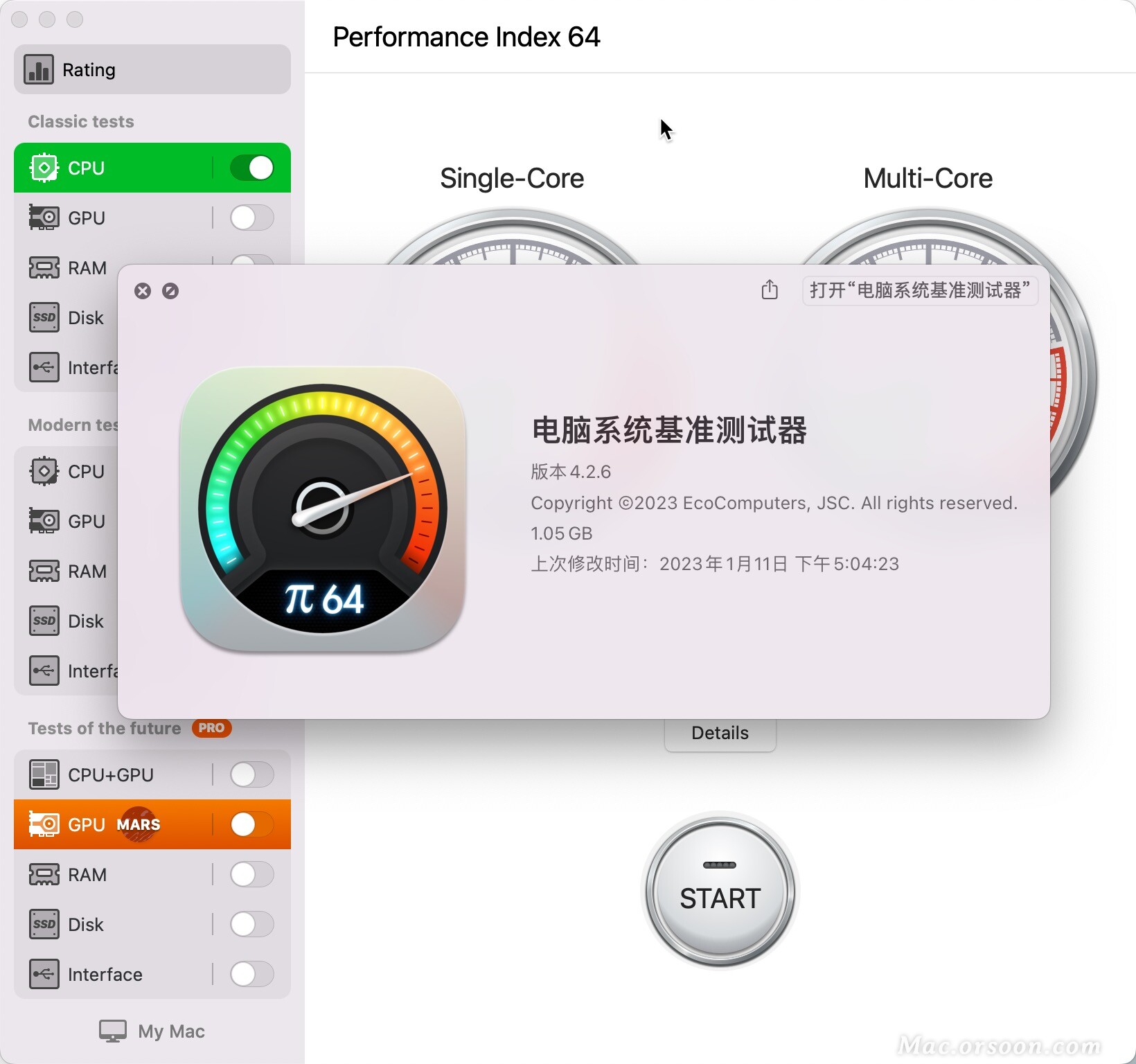 instal the last version for mac Performance Index 64 Pro