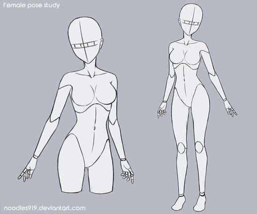 【绘画参考】萌新必备!少女人体动态姿势画法