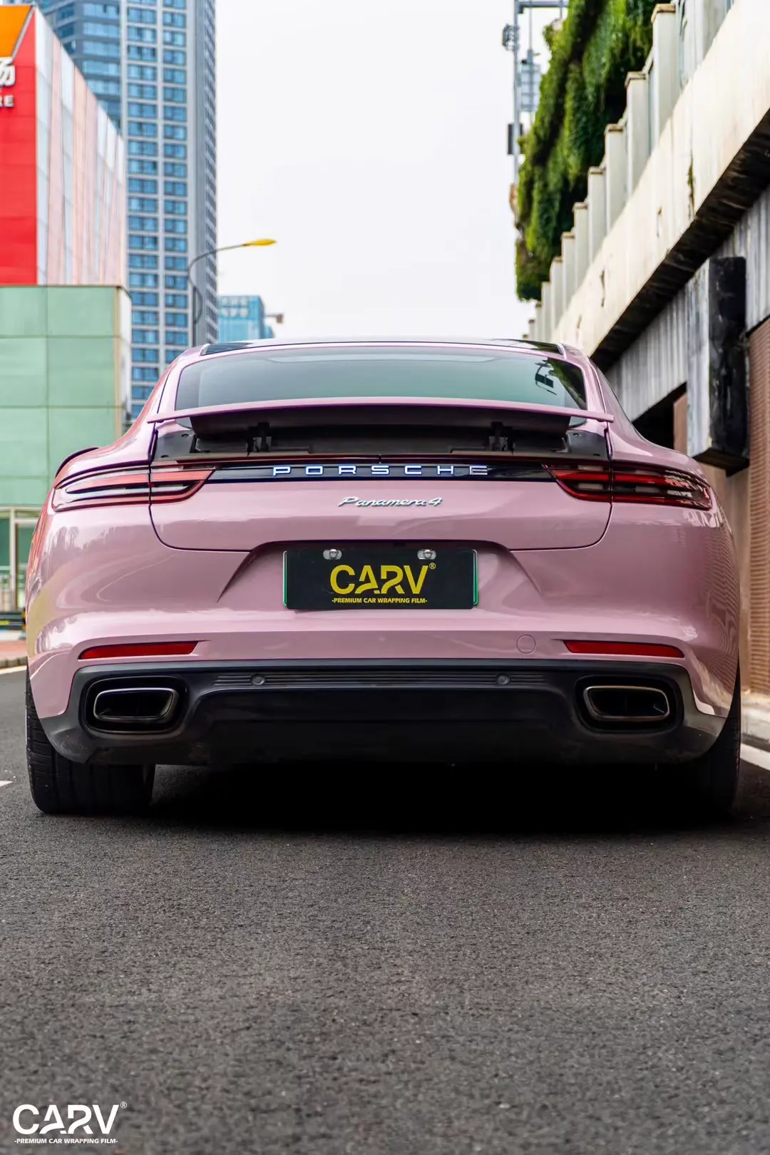 帕拉梅拉turbo卡孚改色膜白金紫水晶,散发浓郁深邃魅力的深紫色