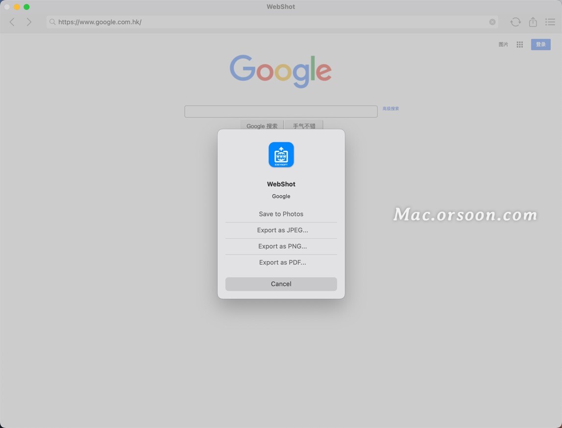  webshot for mac 