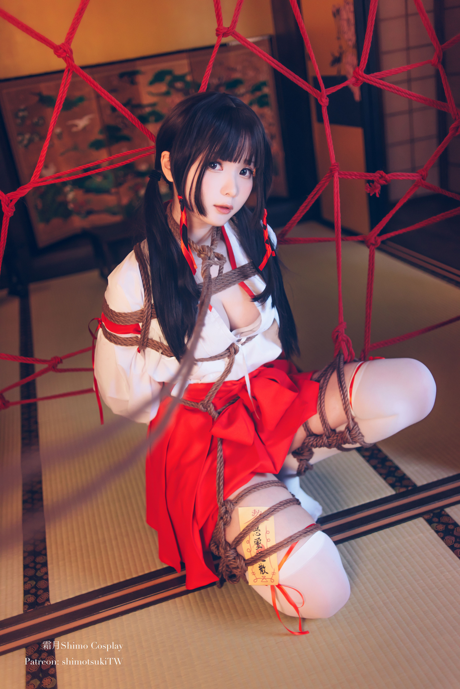 霜月shimo巫女捆绑cosplay2