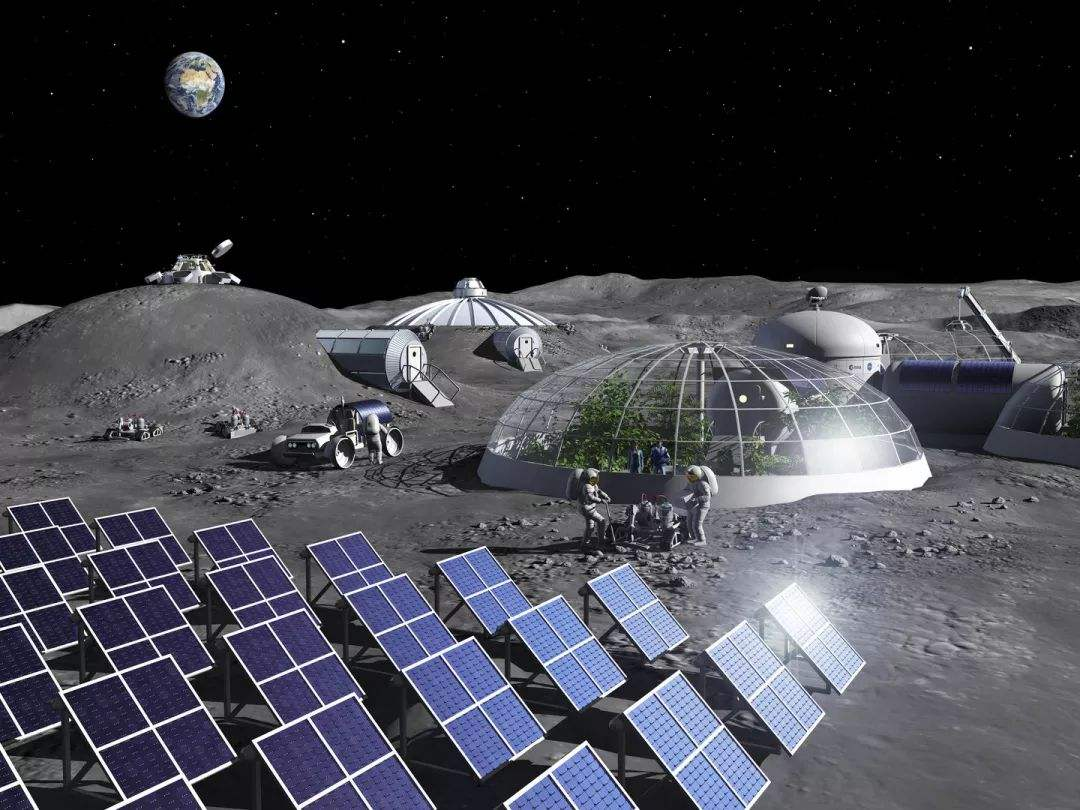 图为月球基地想象图
