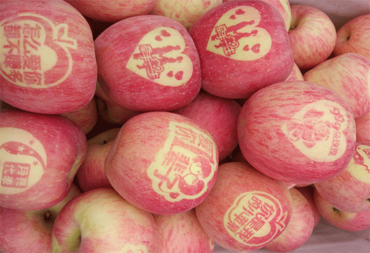 苹果水果标签激光打标技术操作