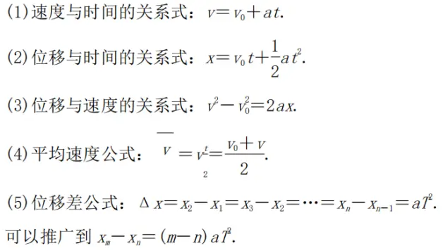 高考考前必会 第二章匀变速直线运动的研究高中物理概念 公式大全 高中物理知识 哔哩哔哩