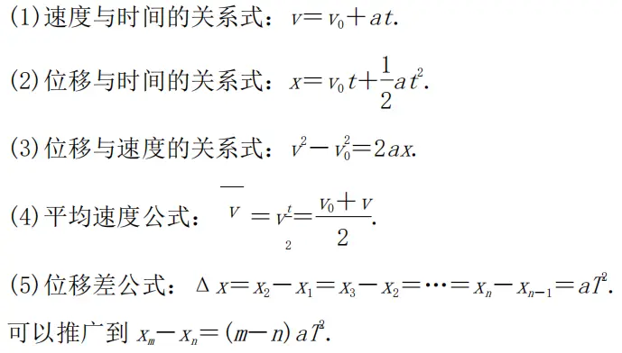 高考考前必会 第二章匀变速直线运动的研究高中物理概念 公式大全 高中物理知识 哔哩哔哩