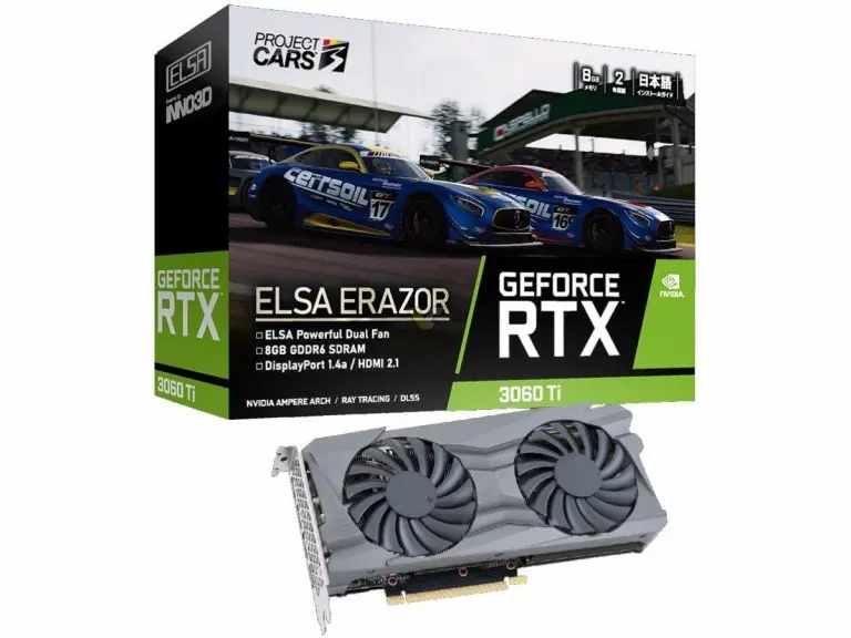 ELSA 与Project Cars 3合作推出GeForce RTX 3060 Ti LHR ERAZOR 5612.4 