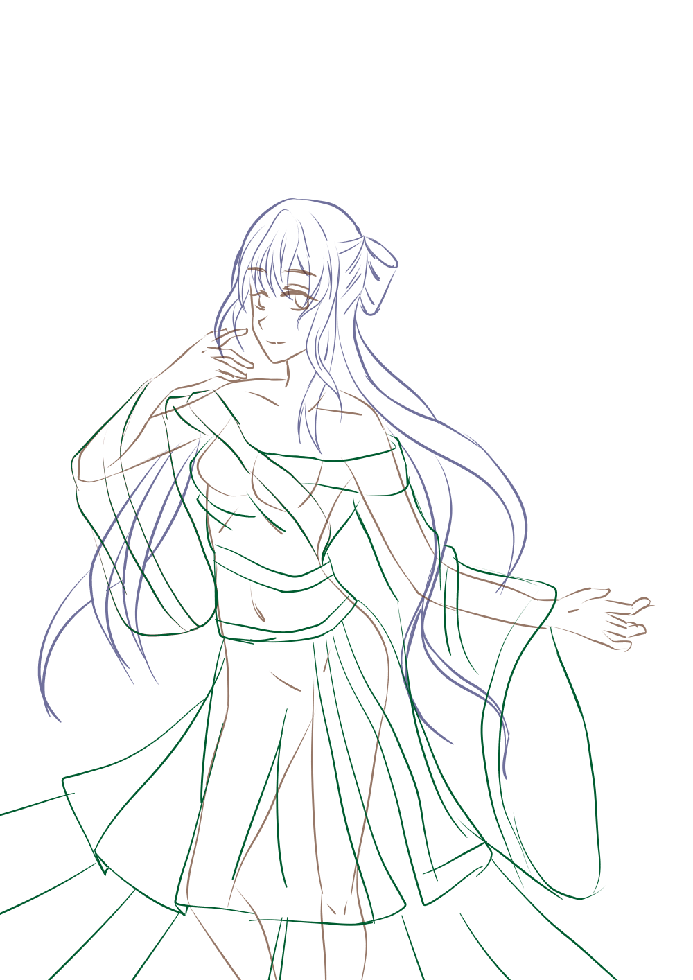 简单的人物草稿过程