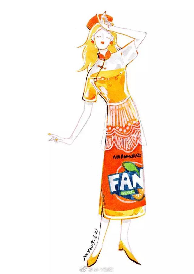 平时喝的饮料画成人之后长什么样子太棒了