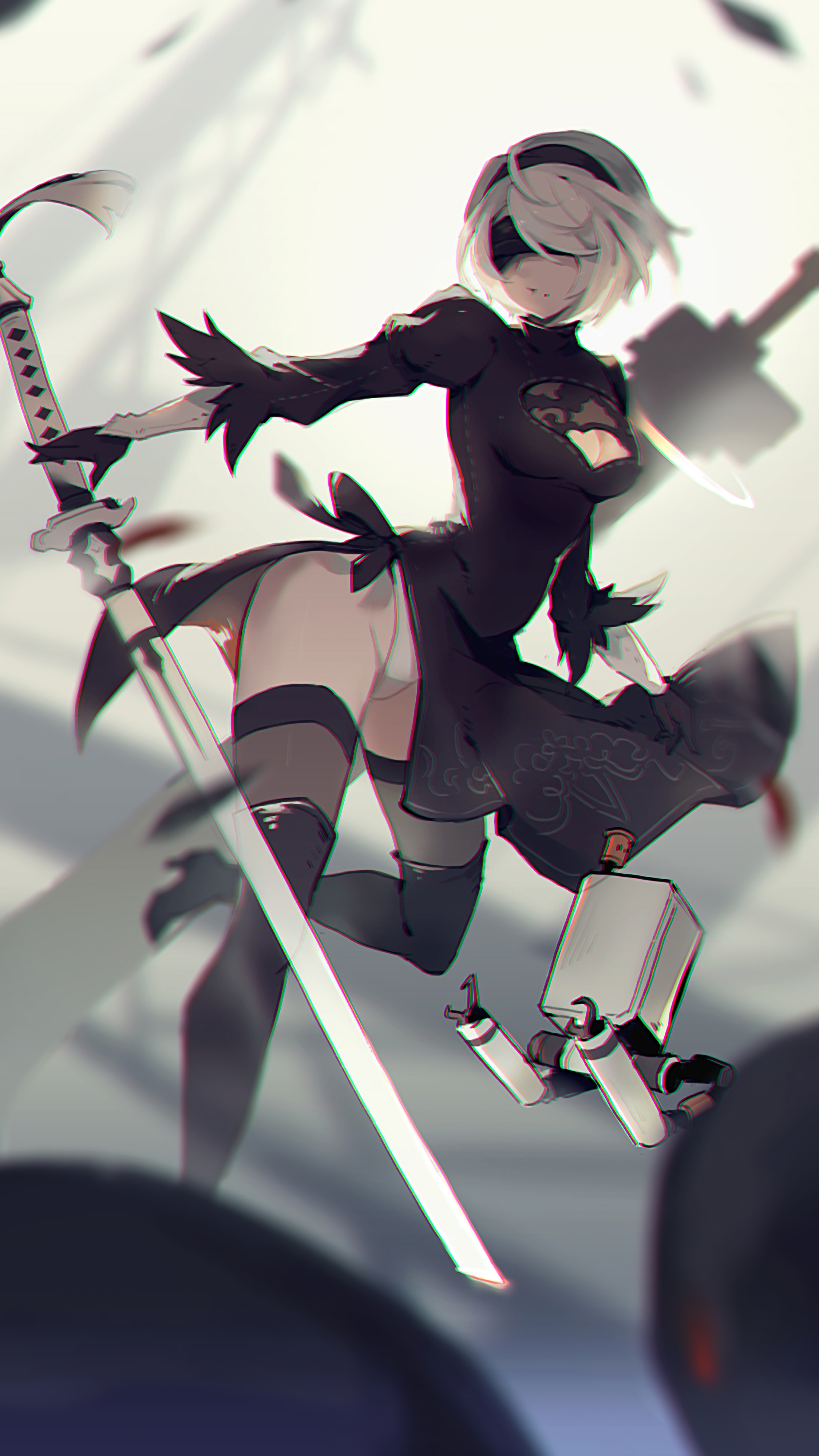 手机高清壁纸裁剪2b诅咒和惩罚的轮回永远的自动处决人偶05