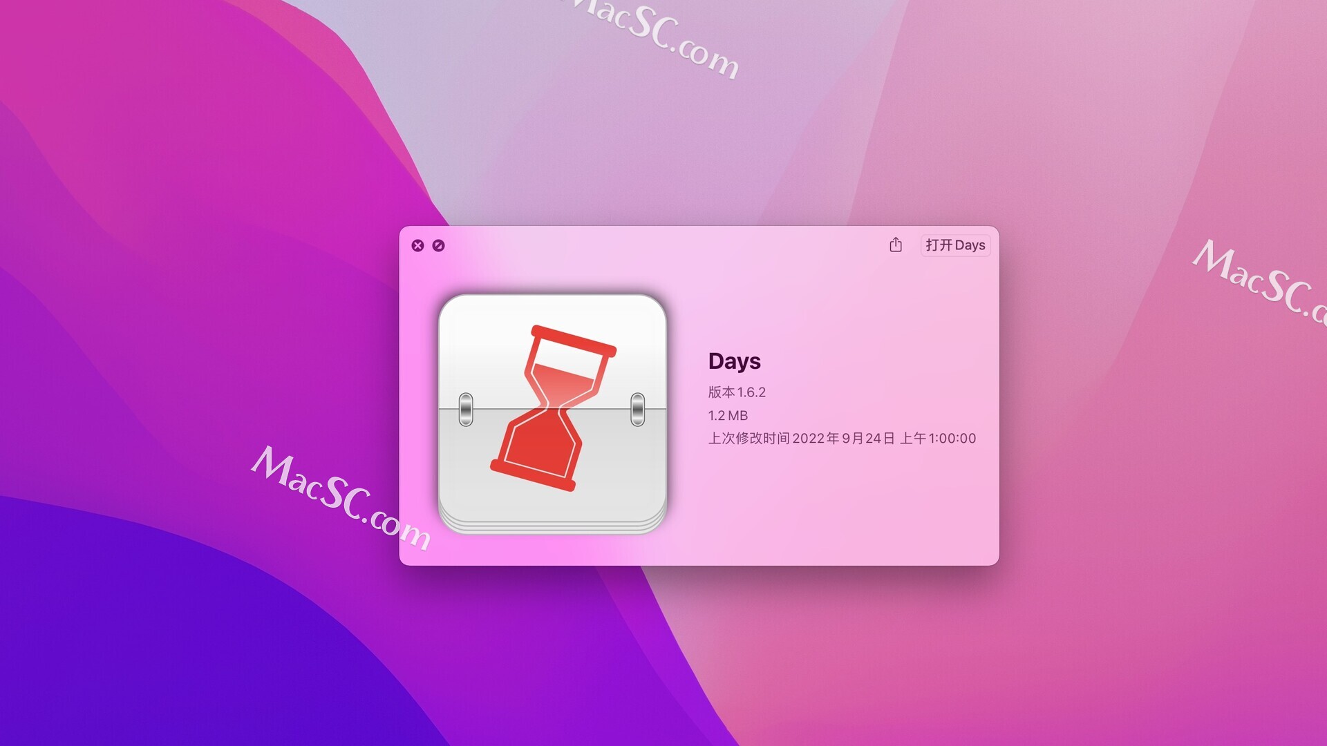 Days countdown menu bar mac 