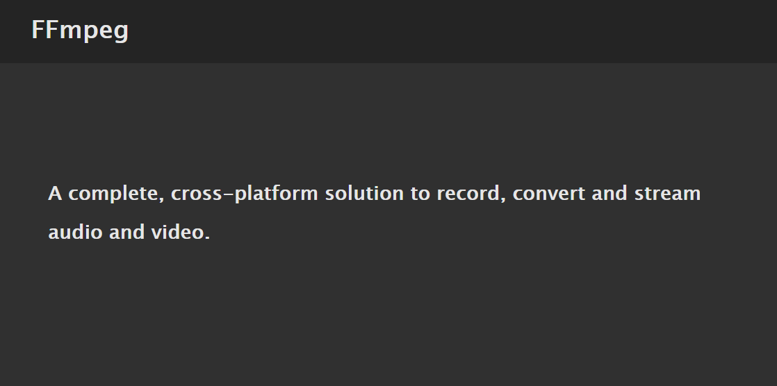 ffmpeg ffmpeg