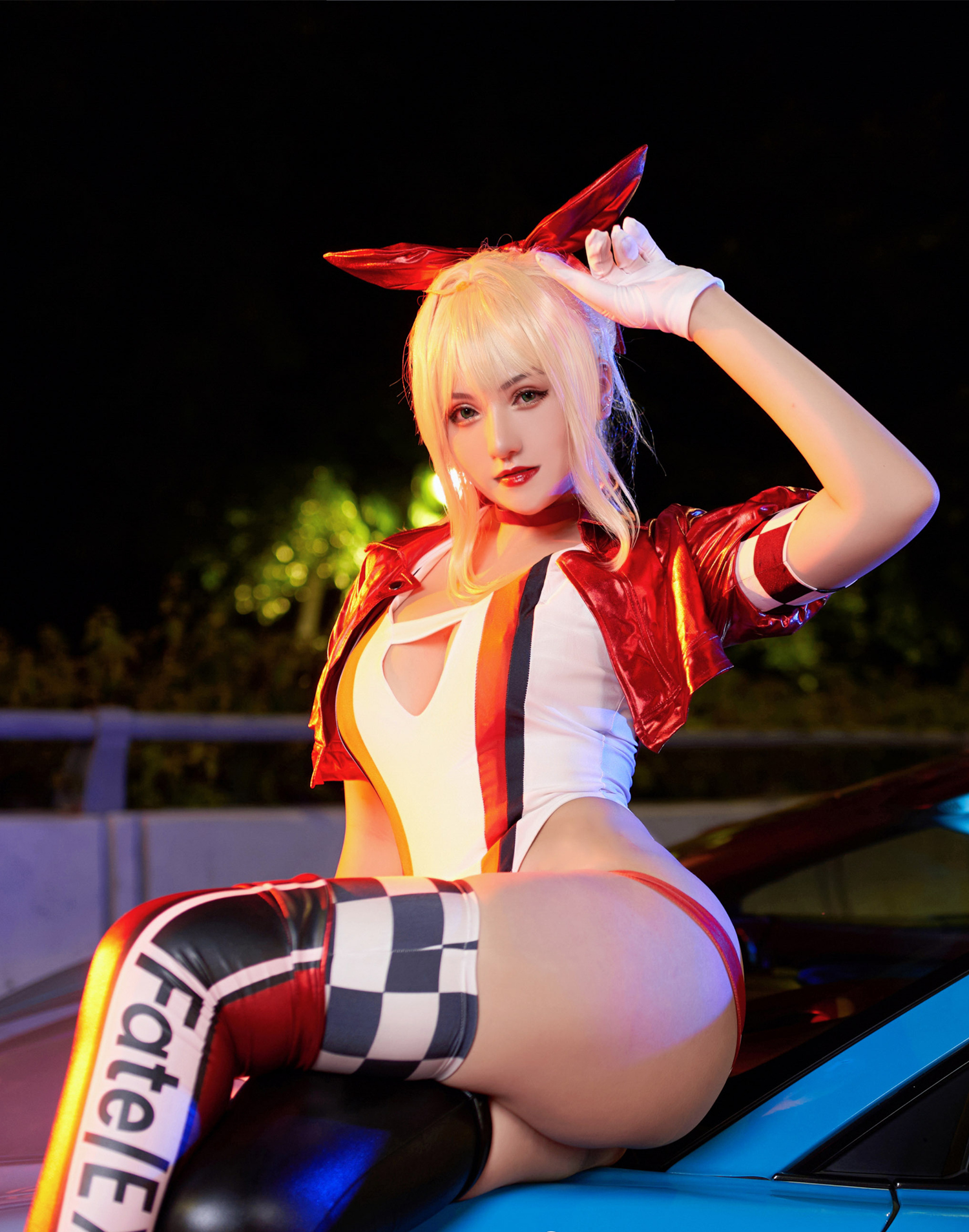 夏鸽鸽不想起床尼禄赛车服cosplay6