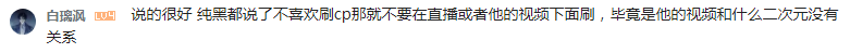 关于我在纯黑视频下评论，不赞同“攻击刷CP的人”的事情，献给那些看不清事实的人。