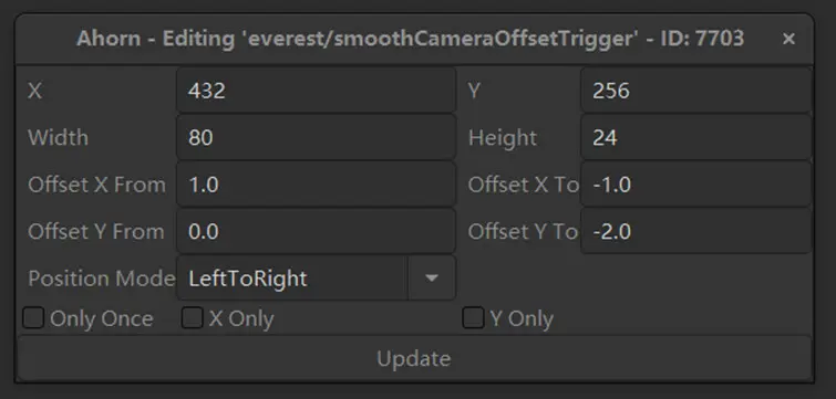 Smooth Camera Offset 设置面板