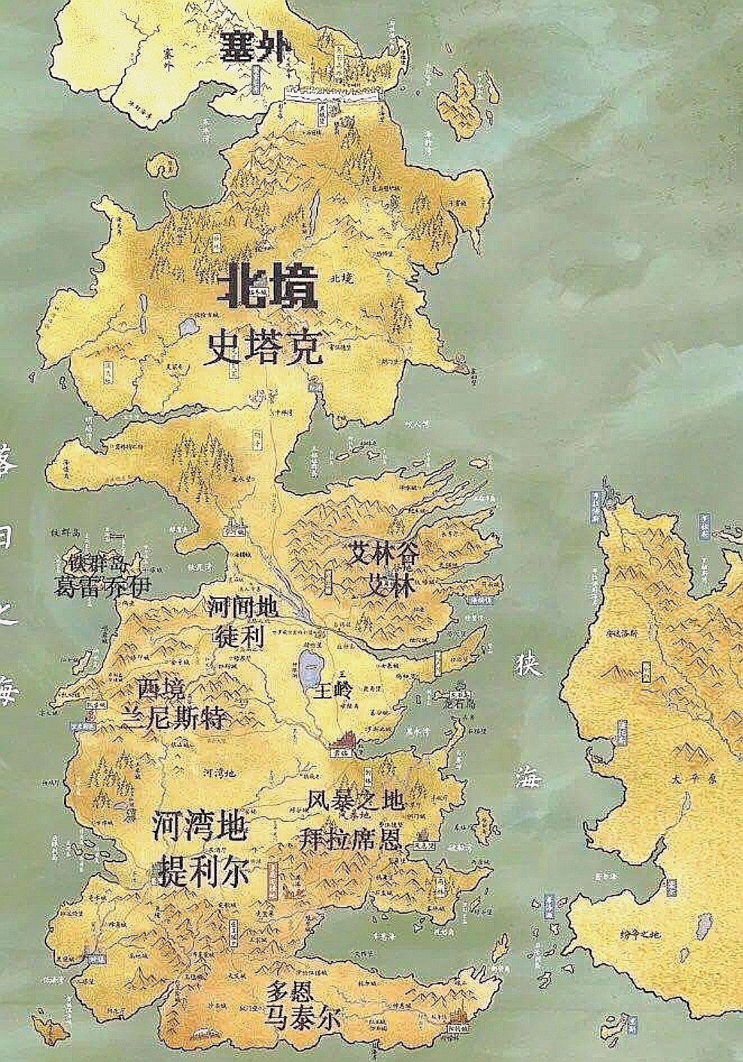 维斯特洛大陆地图
