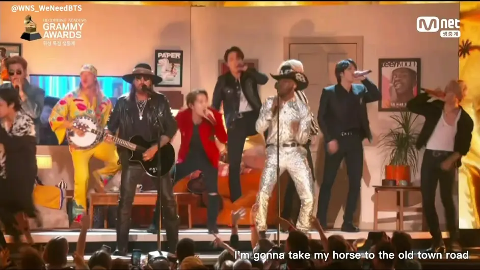 金南俊在格莱美的采访名言 哔哩哔哩