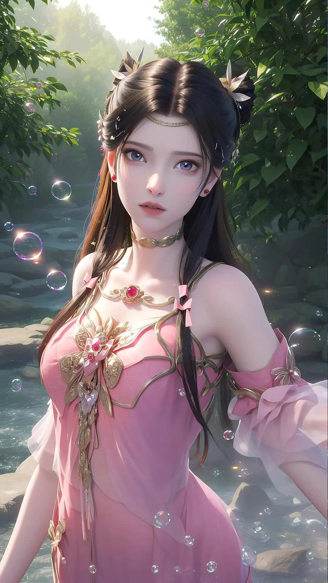 《诛仙》田灵儿ai手机壁纸:天资颖慧意气昂,娇俏女儿神飞扬