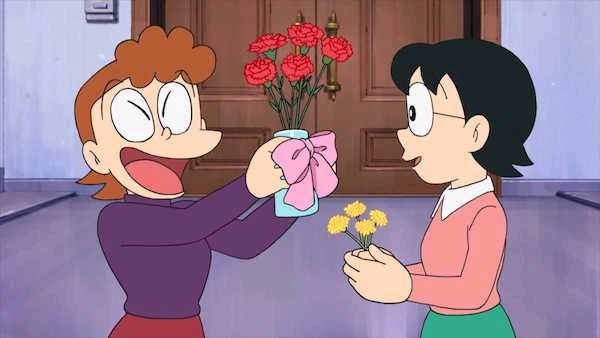 "让人心动的回忆" 和妈妈去购物的哆啦a梦,和小夫的妈妈见面了.