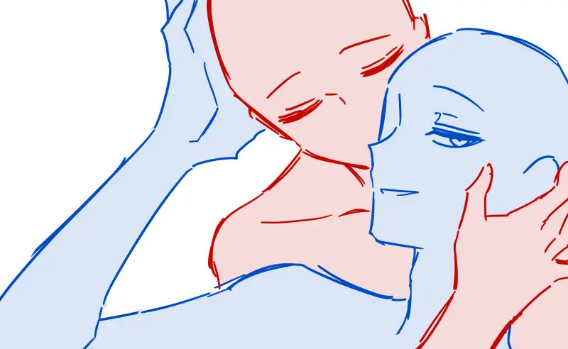 【板绘素材】" 做你的对手 "反派cp向「线稿模板」