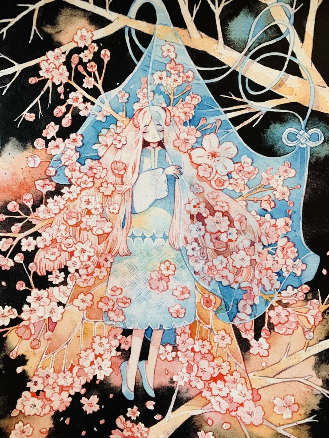 【画画素材资源库】清新安静自然与动漫人物完美融合