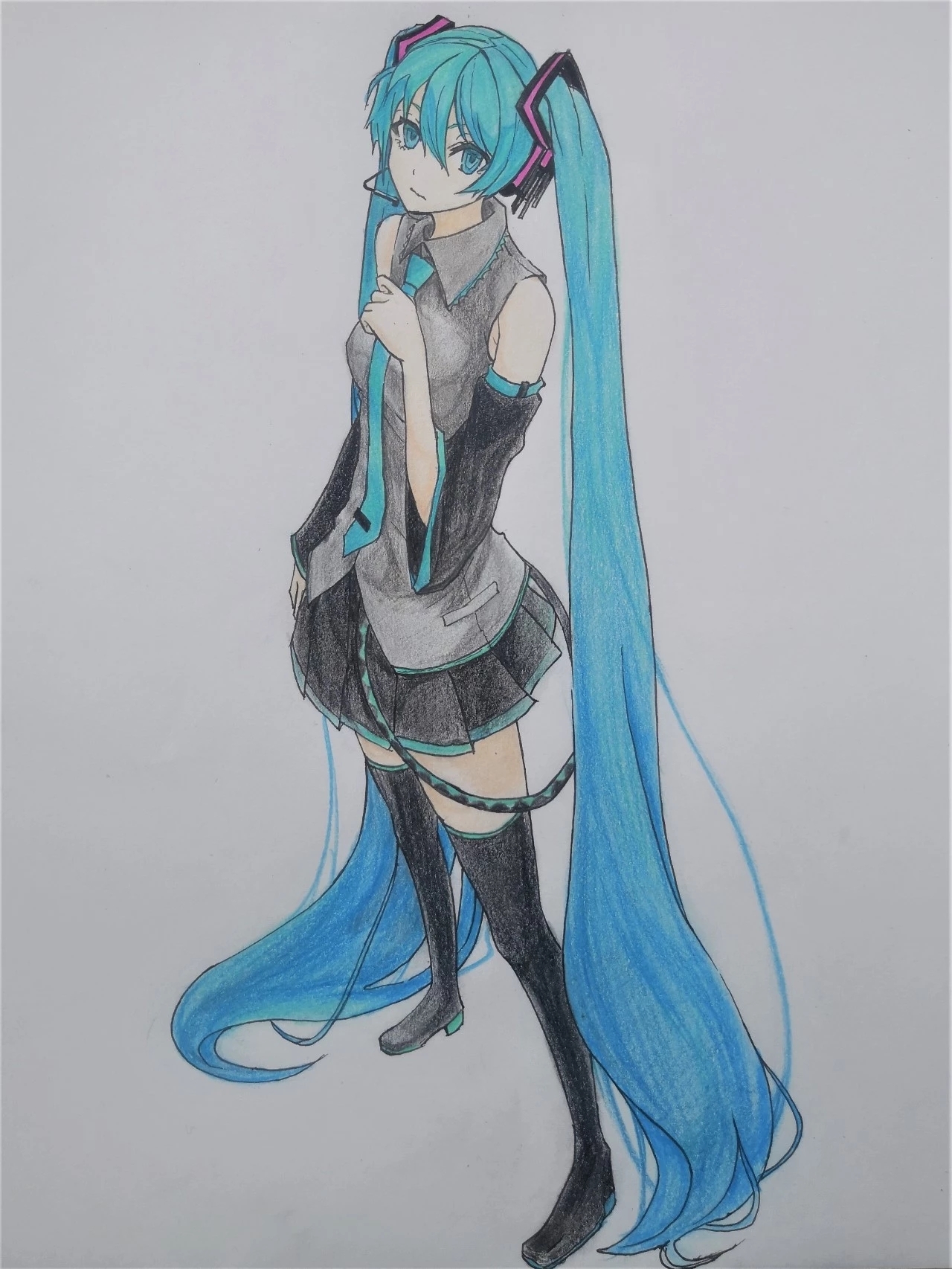 美呈工作室 手绘步骤 03 今天来一只初音公主殿下!