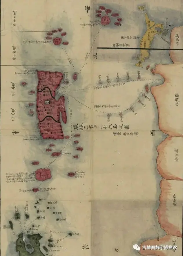 珍稀舆图】日绘《琉球三省并三十六岛之图》 - 哔哩哔哩