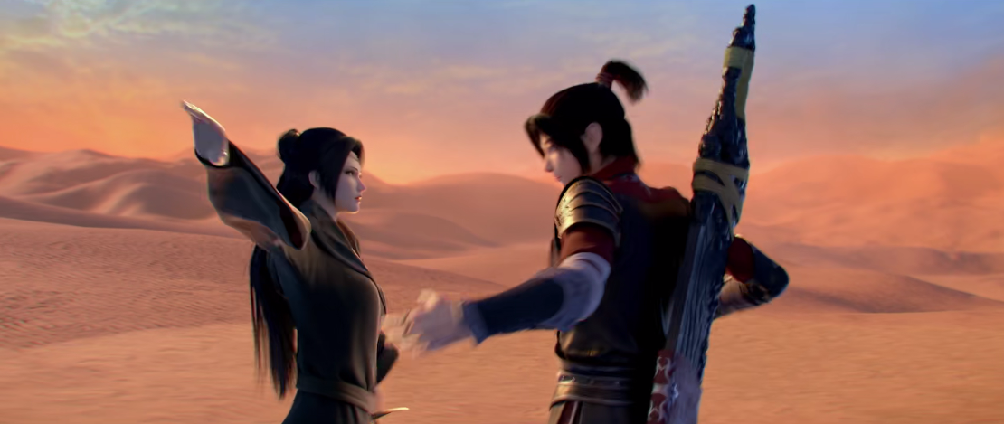 斗破苍穹:萧炎云韵沙漠一吻定情,熏儿啊!你快回