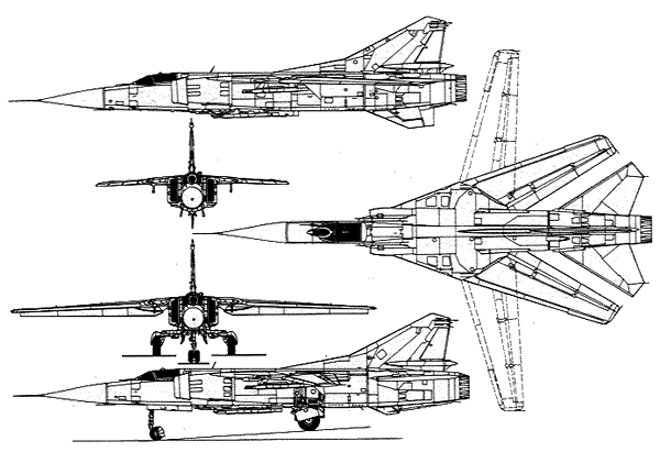 米格23三视图图片