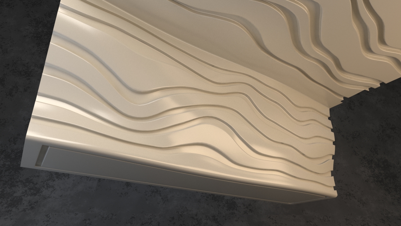 2021视频答疑068:【模型】波浪起伏内凹墙体造型