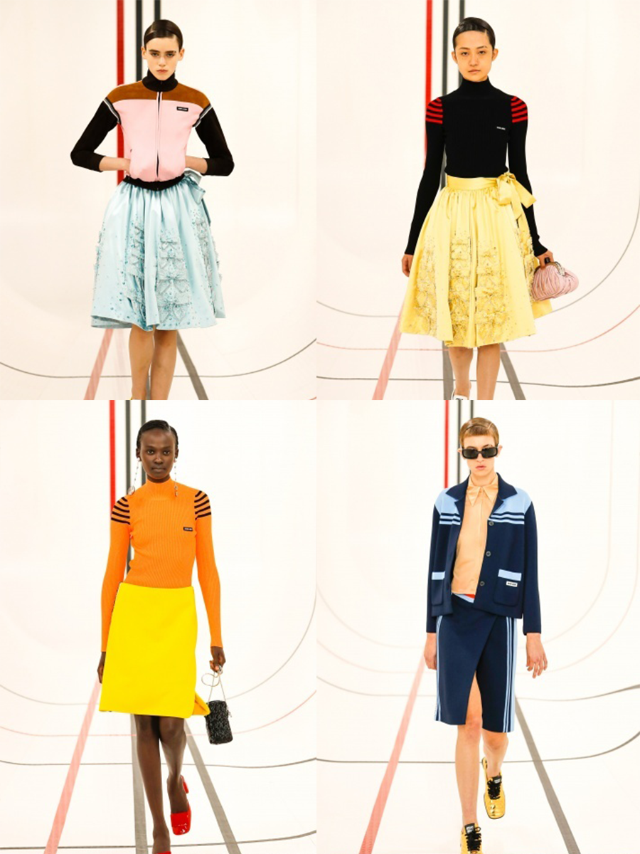 miumiu2021春夏青春简约打造运动的少女展现女性的可爱一面