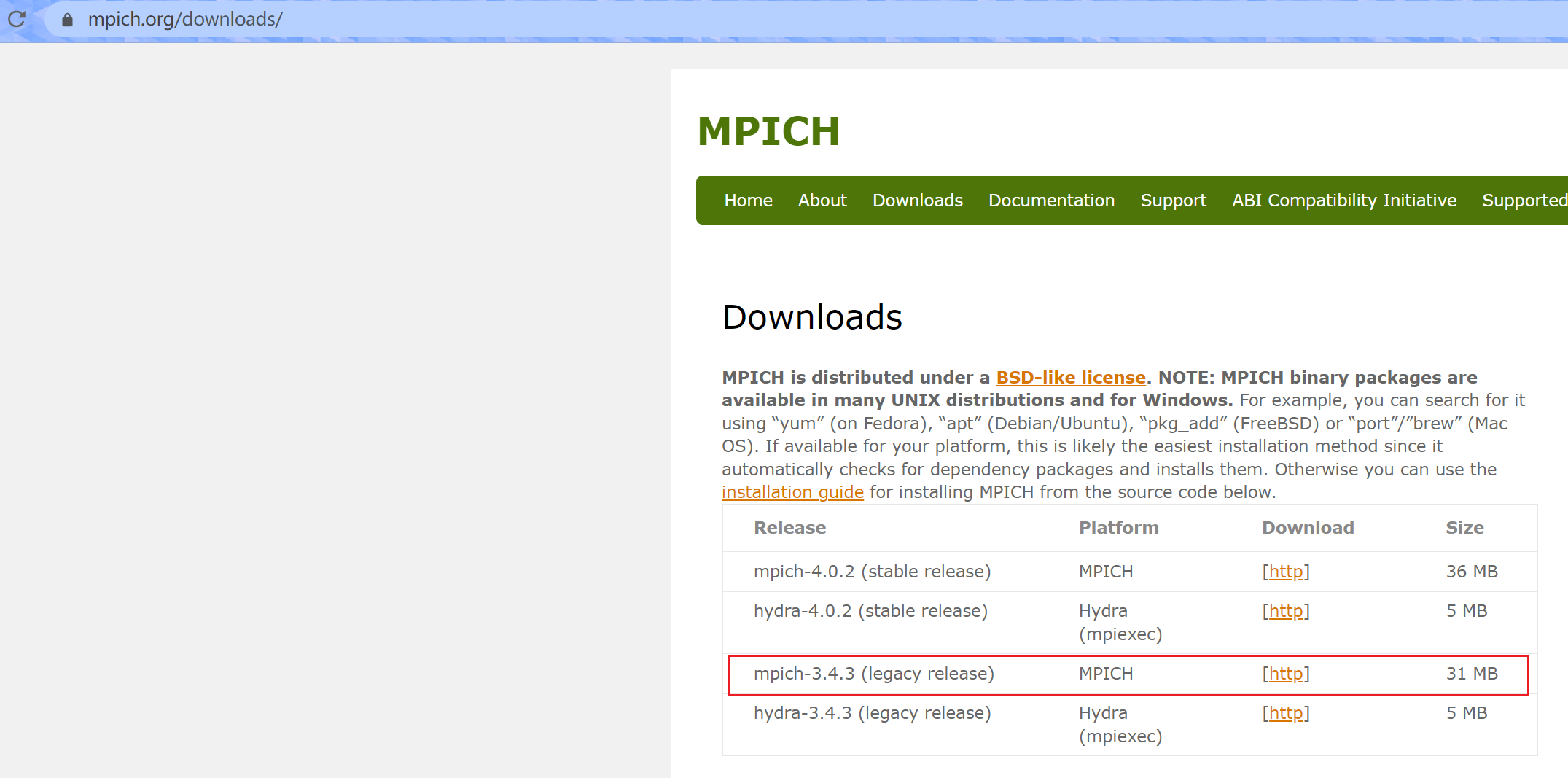 Mpich 