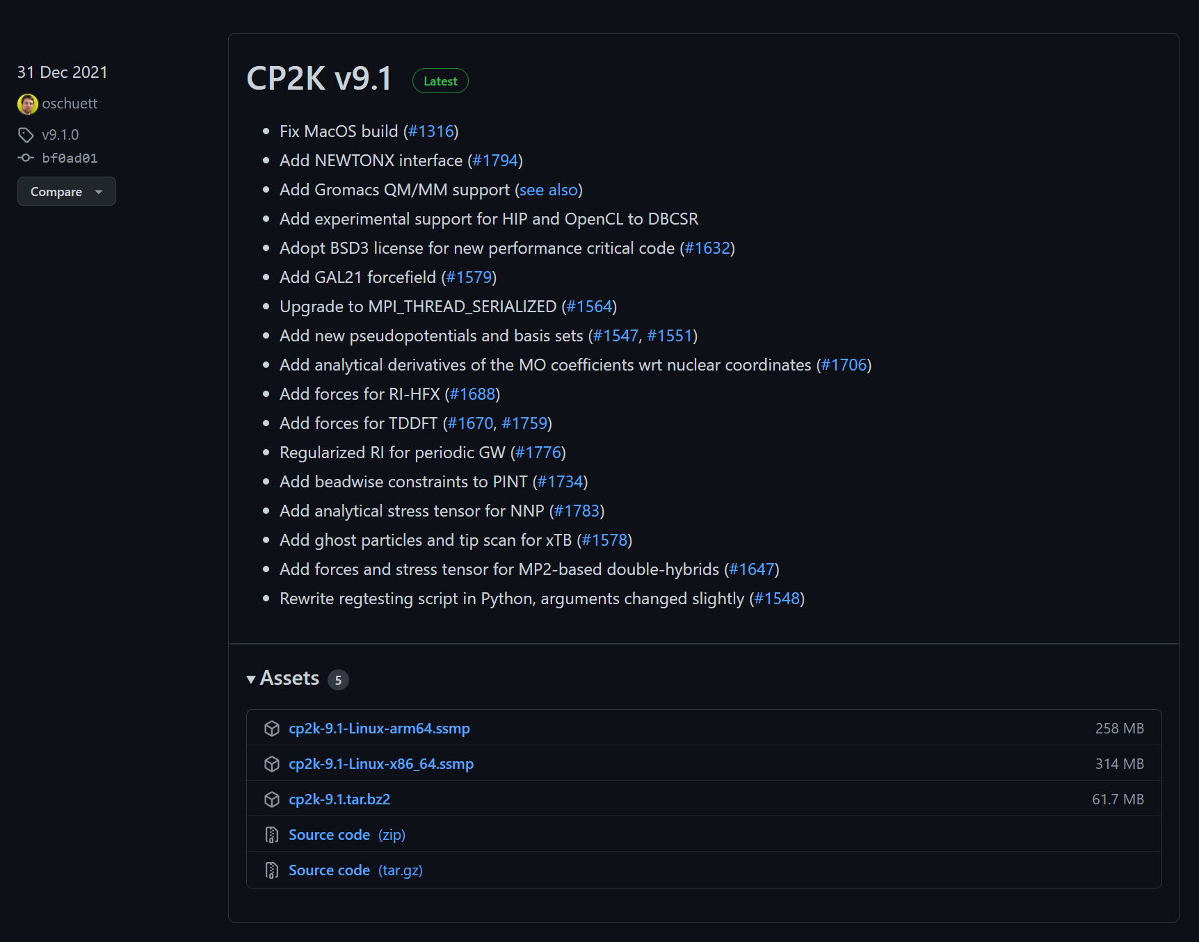  CP2K 9 1 