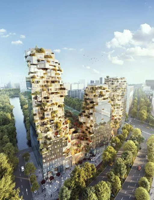 经过精细设计的模块化原件通过堆积形成千变万化的建筑形式,不同的是