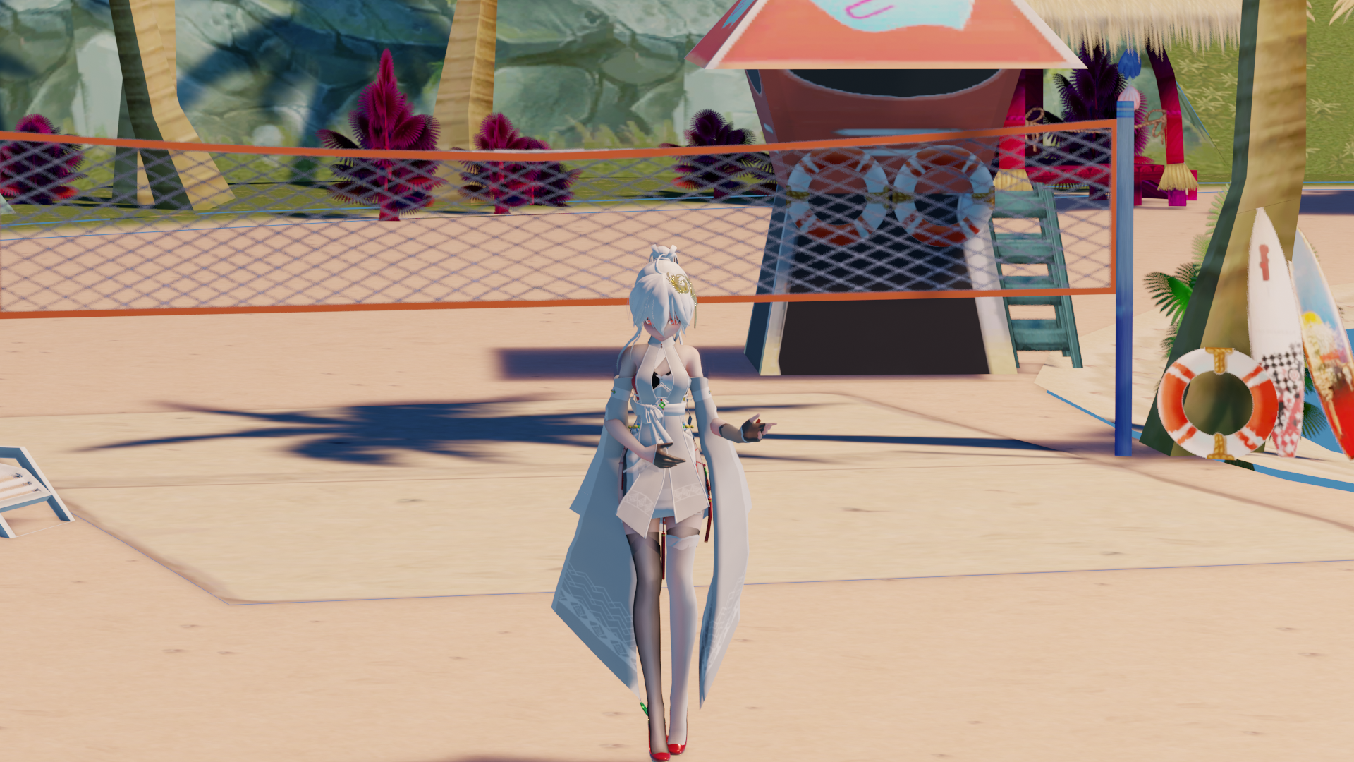 【mmd】弱音-海滩度假写真