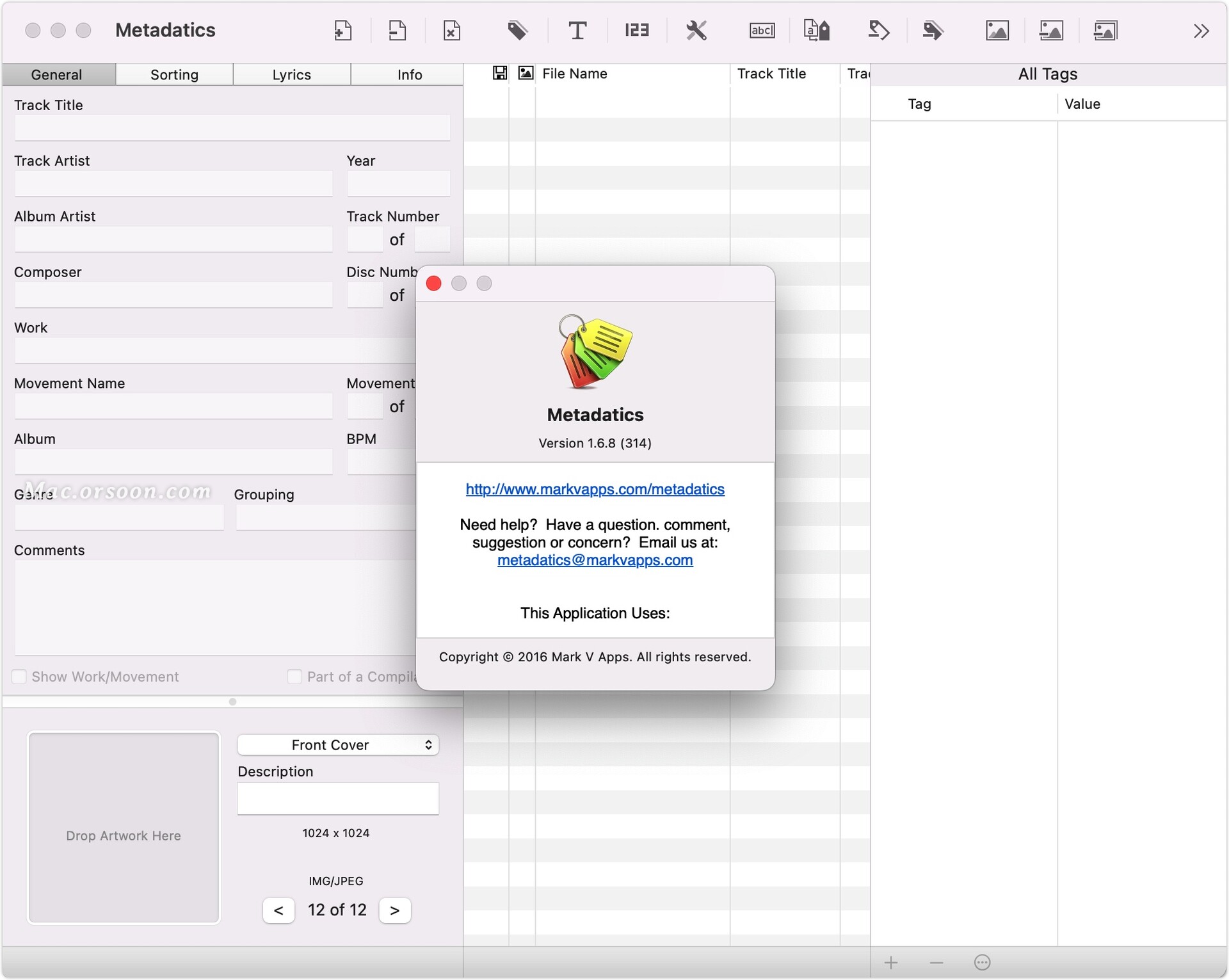 metadatas-for-mac