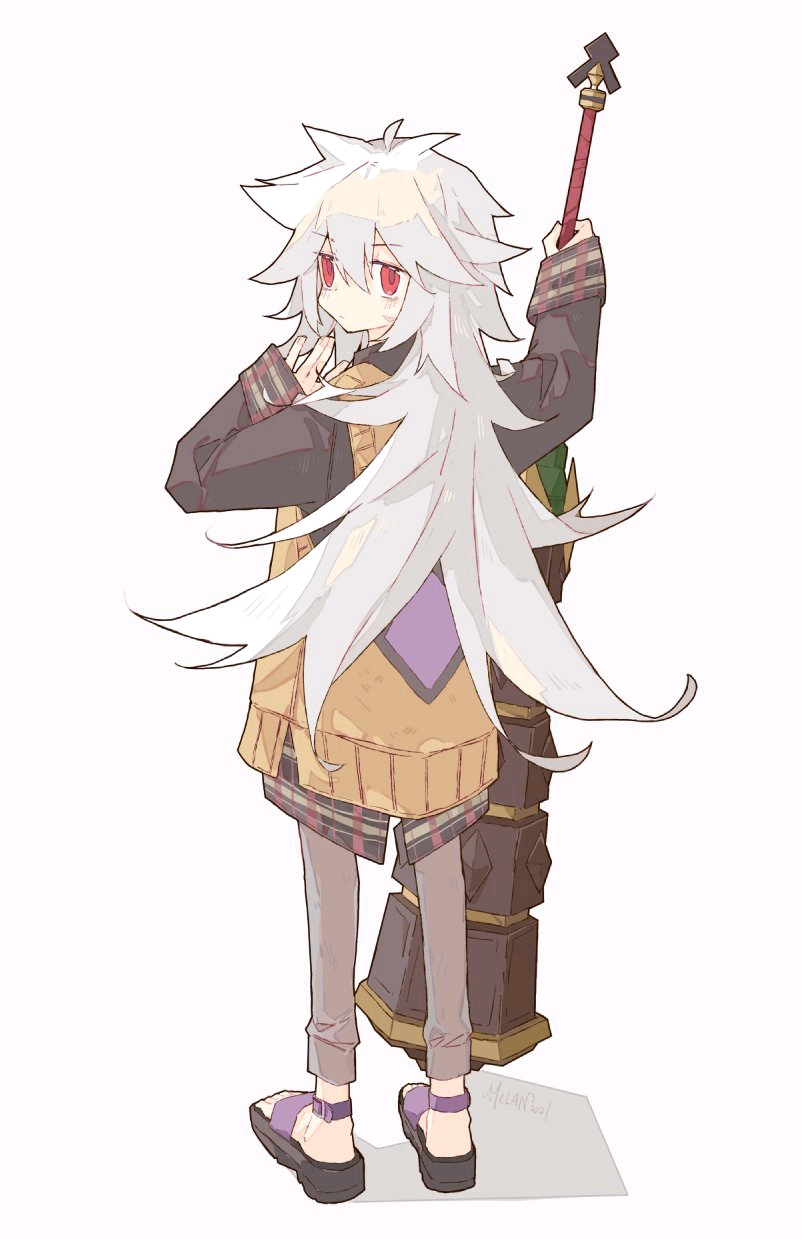 那个奔狼领的白发少年,哦.