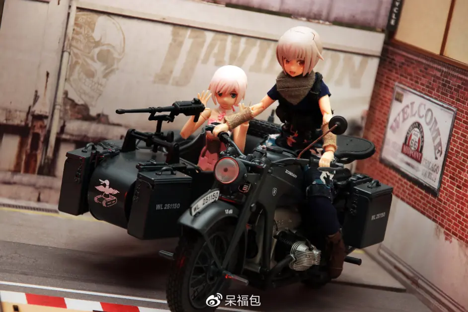 评测 卡威1 12摩托车停车场景 哔哩哔哩