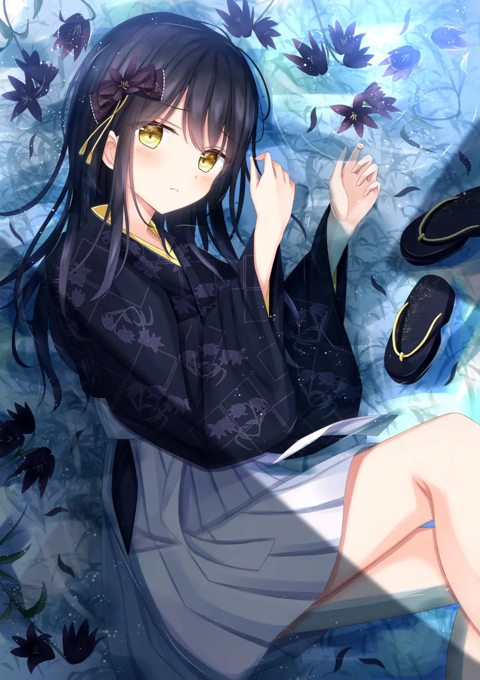 黑长直 唯美插画特辑 哔哩哔哩