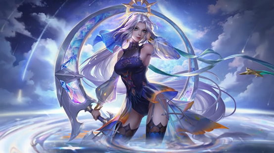 传说对决四周年限定皮肤月落星沉叶娜皮肤技能特效预览