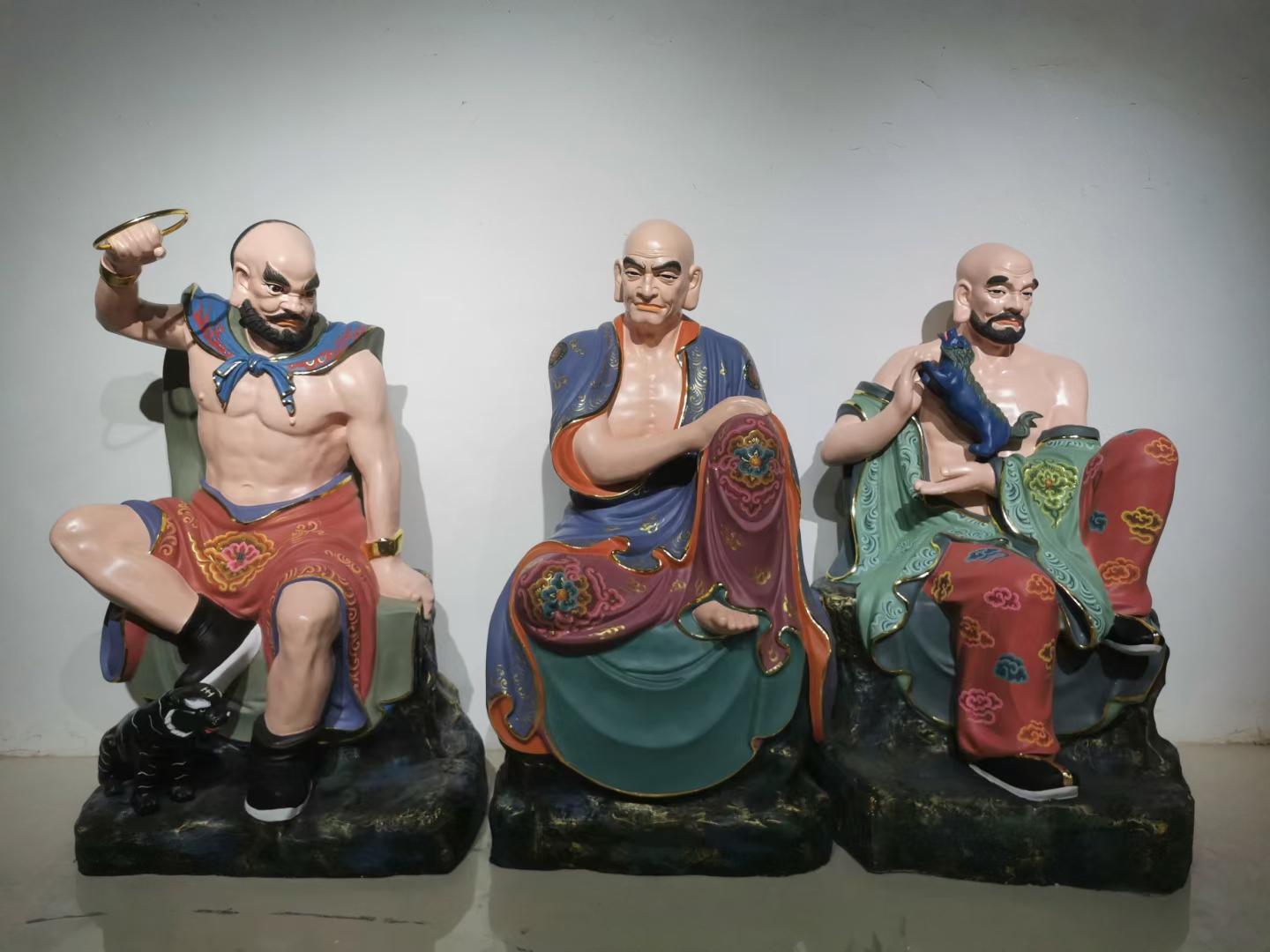 三世佛、十八罗汉、自在观音、四大菩萨-雕塑艺术 铭泰艺术铸造厂