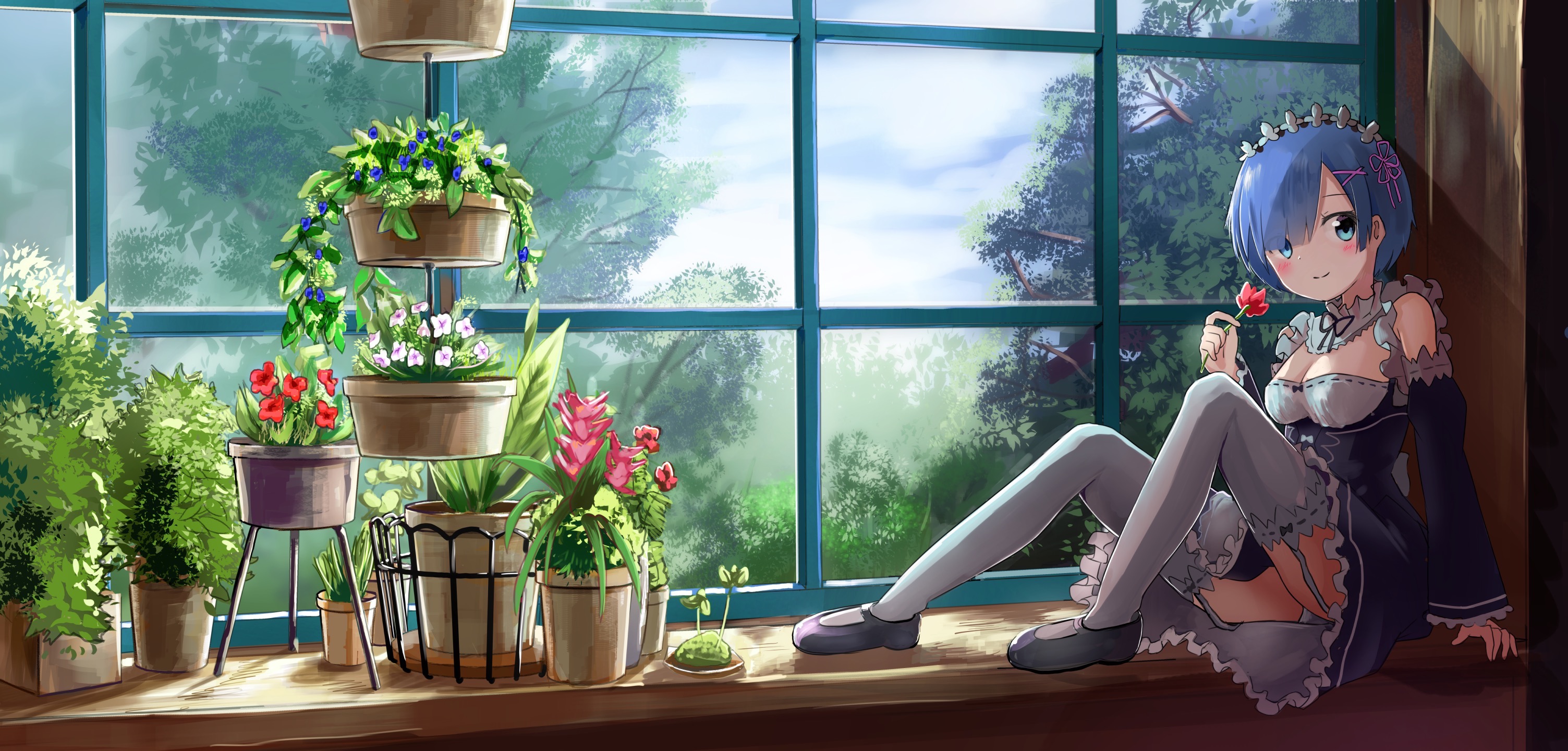 惊艳!蕾姆壁纸100p(附图包链接)〔重置,画质升级