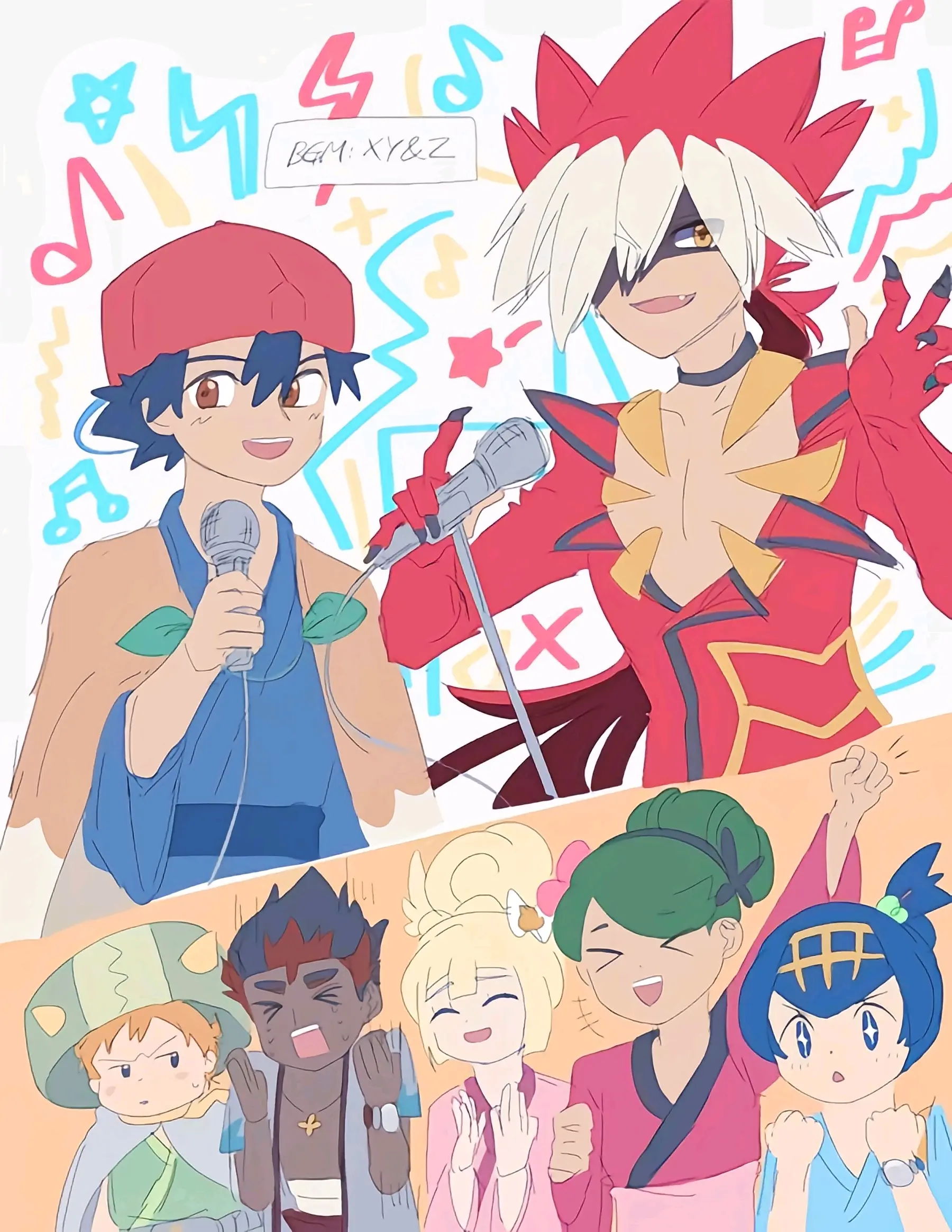 小智小霞艾莉丝莉莉艾美月卡奇水莲玛奥马玛内龙葵武藏艾莉丝水莲小霞