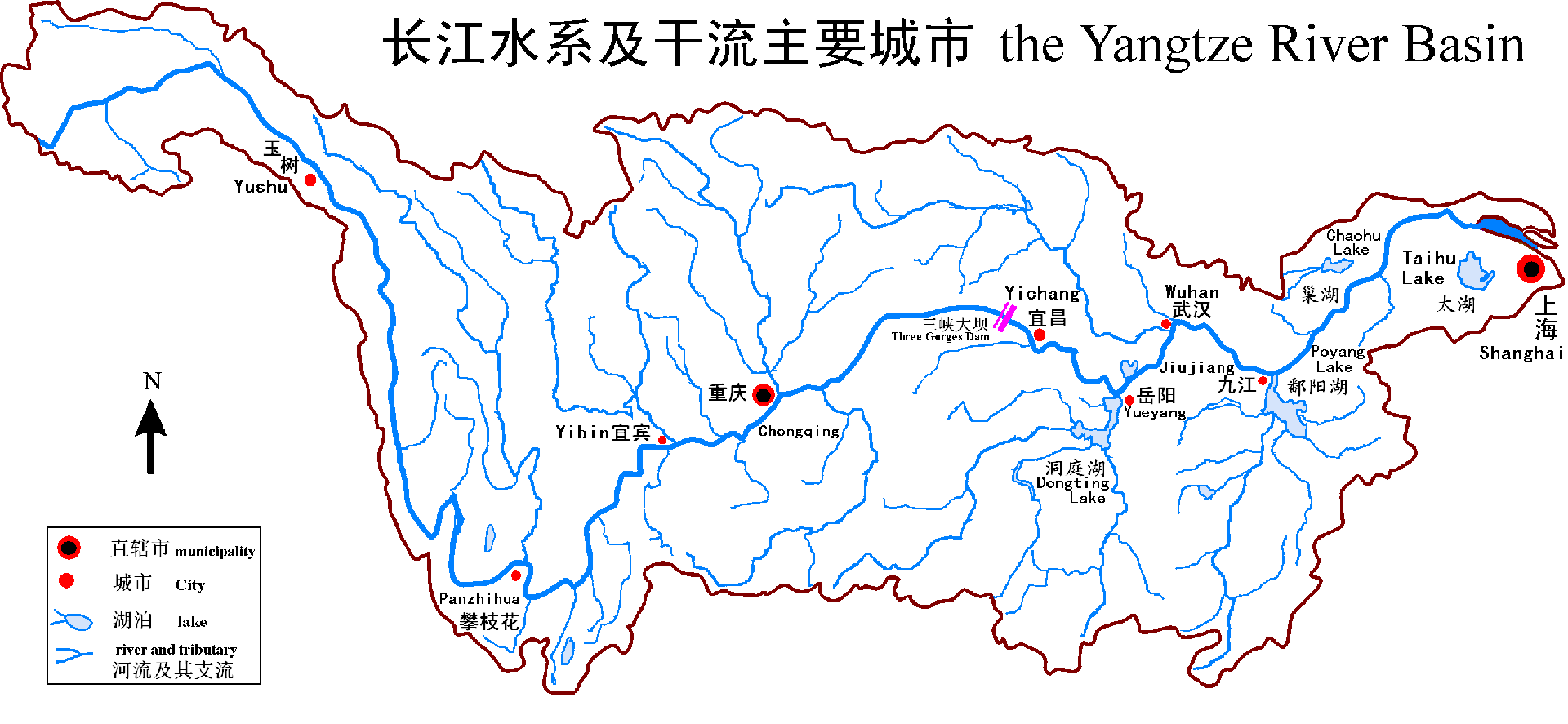 三峡水库地图图片