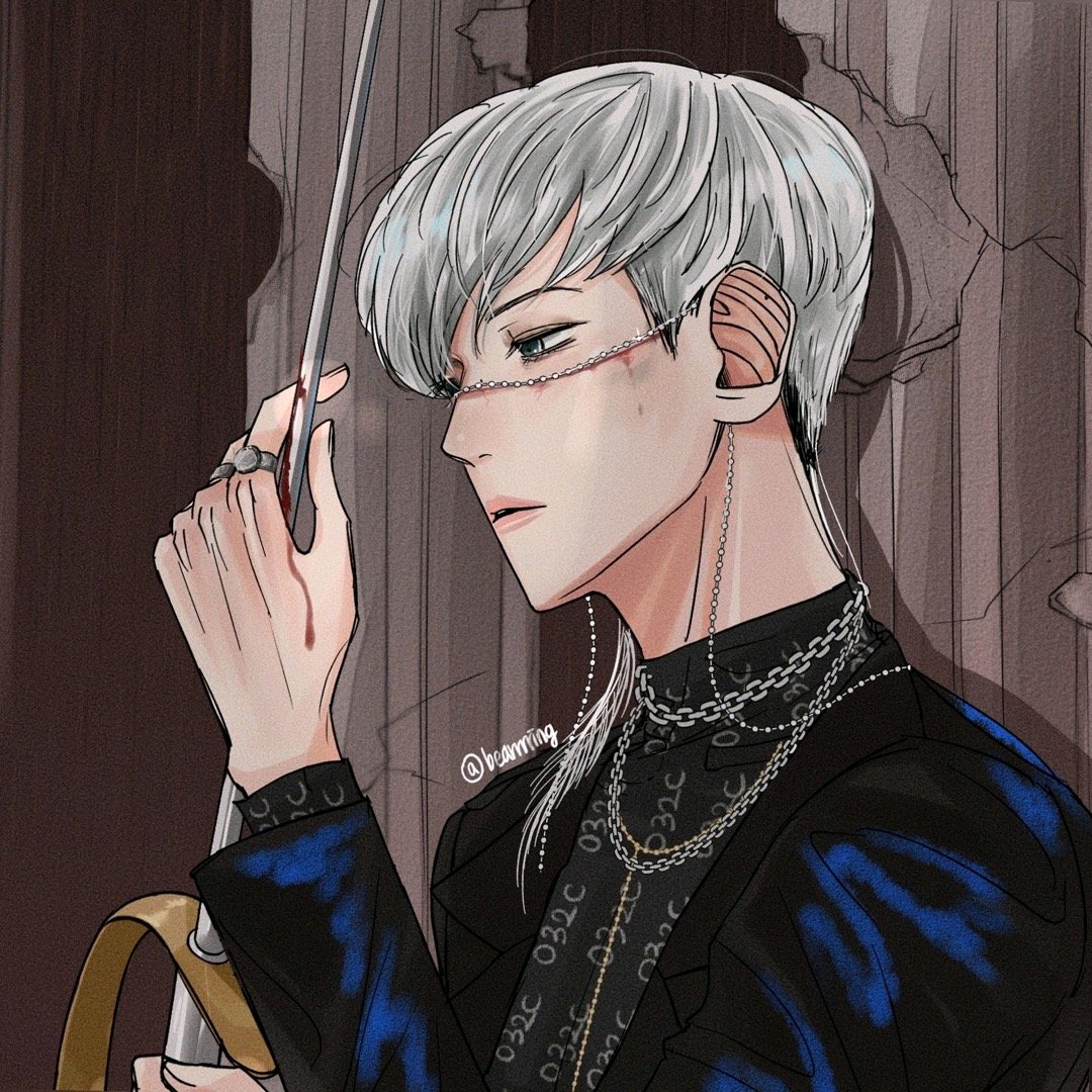 【边伯贤】撕漫男,近期白色头发的动漫图.