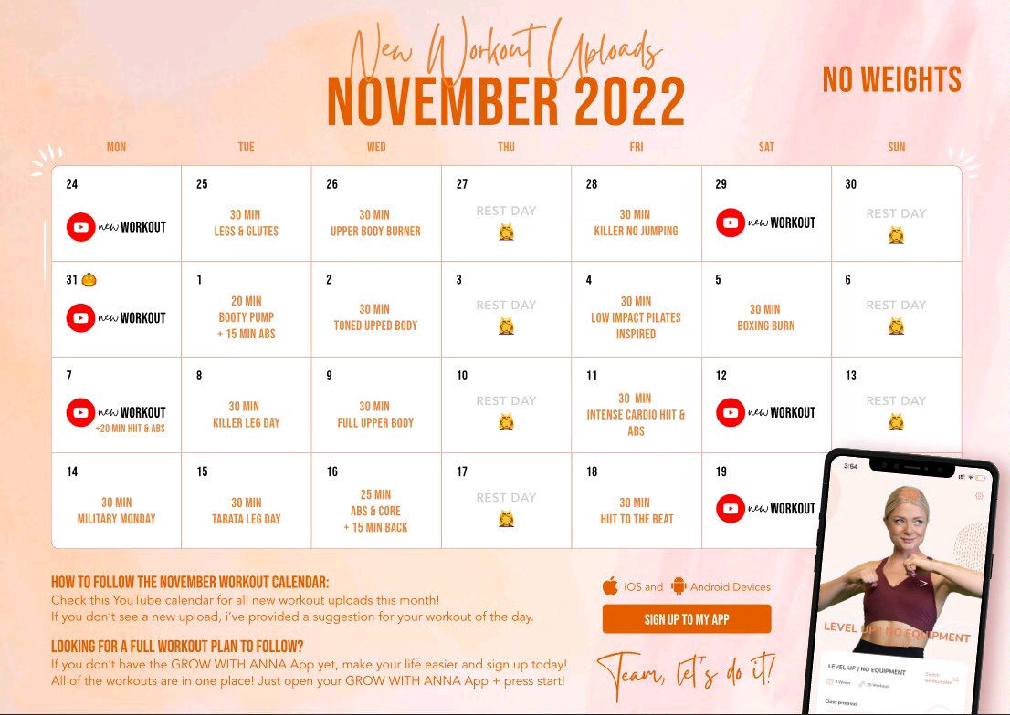 Growingannanas 十一月训练计划 哔哩哔哩