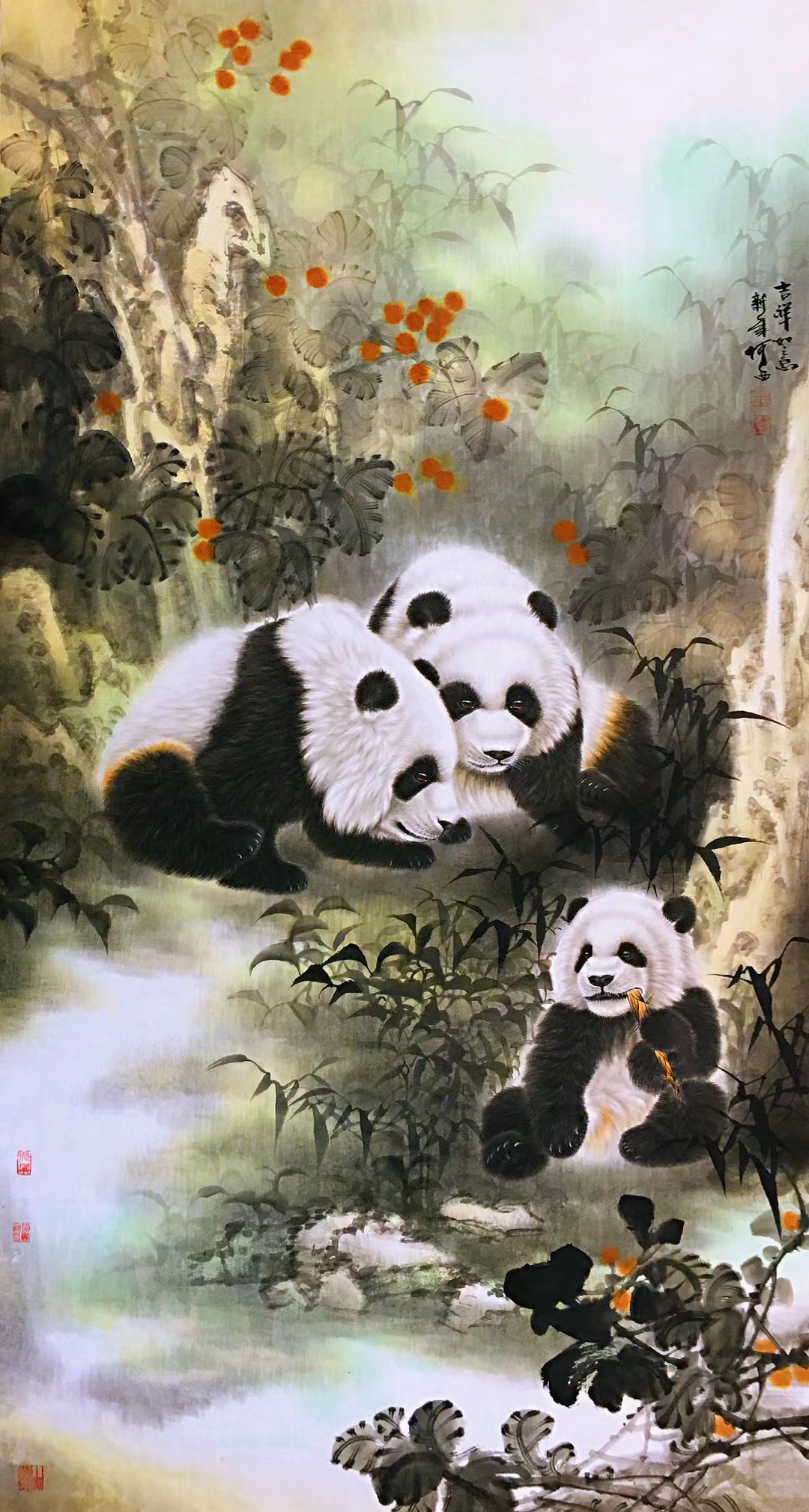 中国熊猫第一人 何西老师的精品熊猫画作欣赏