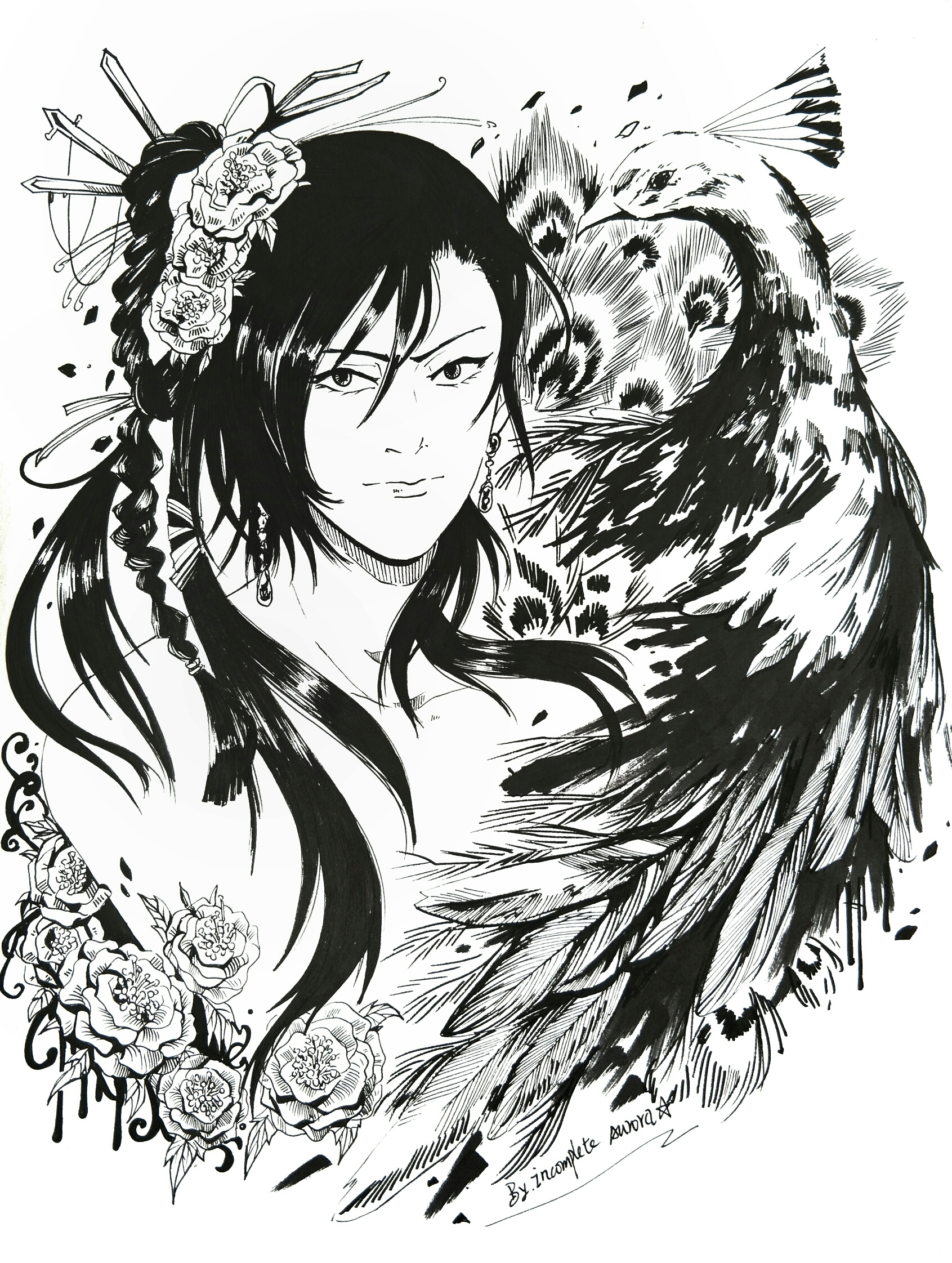 画了一套黑白的香蕉鱼qwq